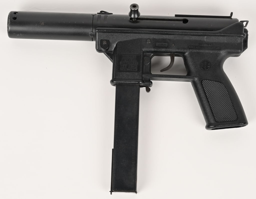INTRATEC AB-10 SEMI-AUTO PISTOL: SERIAL NUMBER: A050215. BARREL: 5". CALIBER: 9MM. MANUFACTURED: 1994-2001. The TEC-9 was produced from 1985 until 1994, when the model and TEC-DC9 variants were banned nationally in the United States,