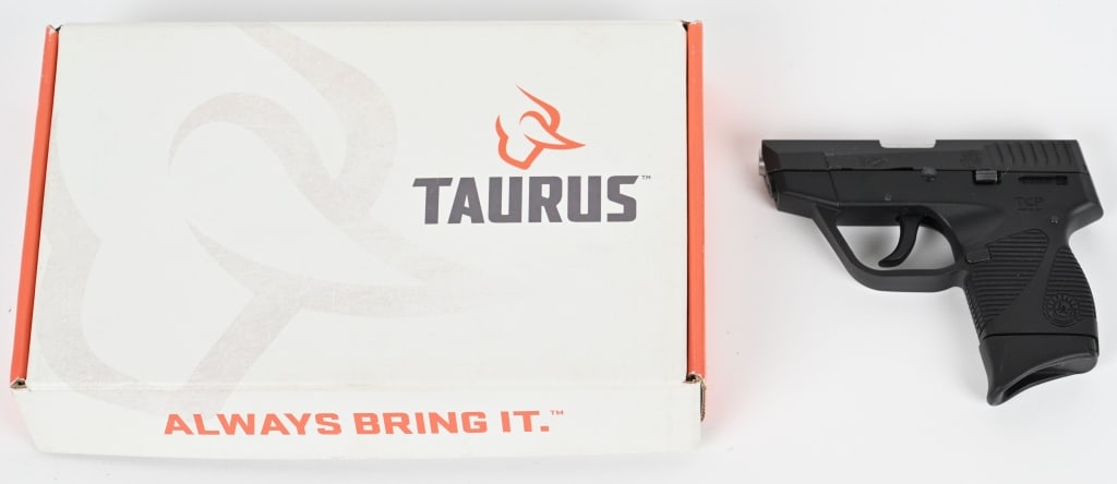 TAURUS MODEL PT738 SEMI AUTO .380 BOXED: SERIAL: 1IDJ05620. BARREL 2.5" CALIBER .380 ACP. The PT-738 Taurus Compact Pistol (TCP) is the lightest firearm Taurus has ever created. The 10.2-ounce 738 TCP is not only the lightest semi-auto in th
