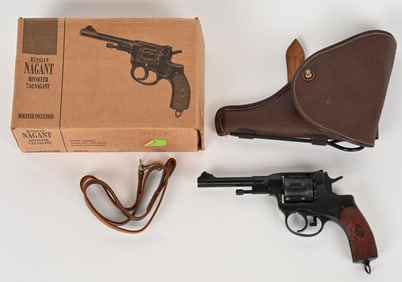 RUSSIAN NAGANT REVOLVER W/ HOLSTER AND LANYARD