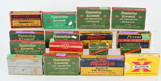 COLLECTABLE VINTAGE LOT OF RIFLE AND PISTOL AMMO