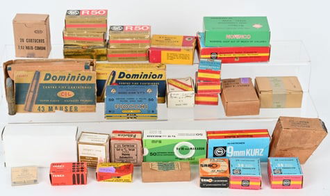 LOT OF COLLECTOR GEOGRAPHICALY INTERESTING AMMO
