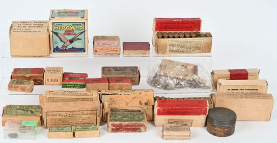ANTIQUE / VINTAGE AMMUNITION, RIFLE AND PISTOL