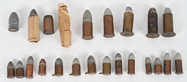CIVIL WAR ANTIQUE CARTRIDGES AND PROJECTILES