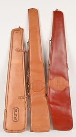 LOT OF (3) VINTAGE BOYT LEATHER RIFLE CASES