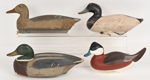 LOT OF 4 VINTAGE DUCK DECOYS