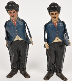 2- B&R TIN WINDUP CHARLIE CHAPLIN WALKERS