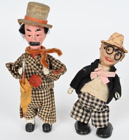 2- GERMAN TIN & COMPOSITION FIGURES