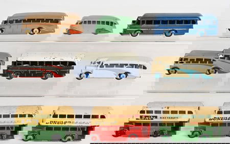 9- VINTAGE DINKY TOY BUSES