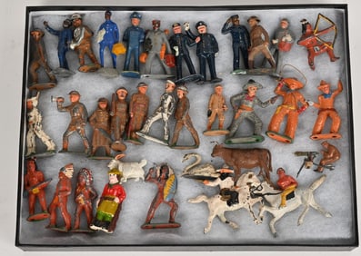 LOT OF LEAD SOLDIERS, COWBOYS, INDIANS, & MORE