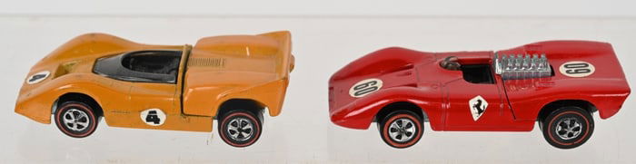 2- HOT WHEELS RED LINES ENAMEL SHELL PROMO CARS