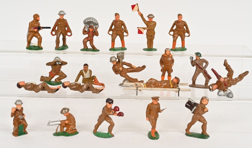 20- BARCLAY & MORE LEAD SOLDIERS: Great lot of lead Soldiers. All original condition. Some hard to find variations. Excellent