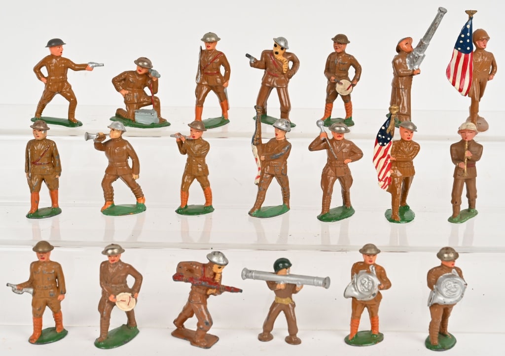 20- BARCLAY & MORE LEAD SOLDIERS: Great lot of lead Soldiers. All original condition. Some hard to find variations. Excellent