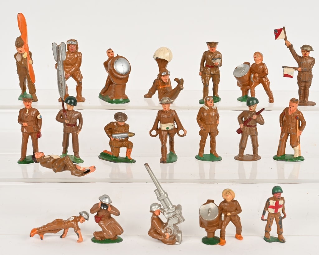 20- BARCLAY & MORE LEAD SOLDIERS: Great lot of lead Soldiers. All original condition. Some hard to find variations. Excellent