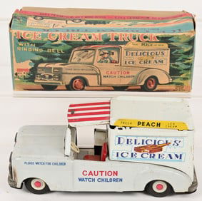 JAPAN TIN FRICTION DELICIOUS ICE CREAM TRUCK