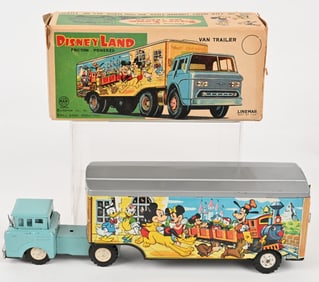 LINEMAR TIN FRICTION DISNEYLAND VAN w/ BOX
