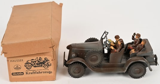 ELASTOLIN CLOCKWORK GERMAN COMMAND CAR