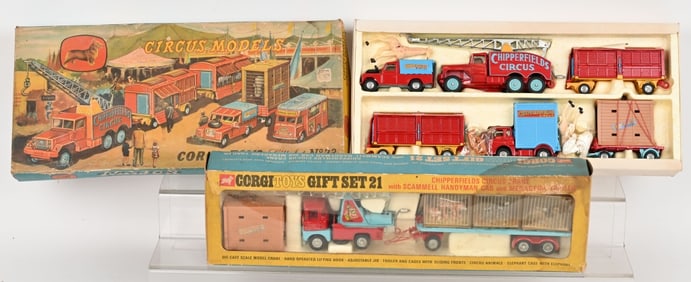 CORGI #23 CIRCUS SET & #21 CIRCUS CRANE MIB