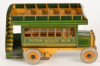 STRAUSS TIN WINDUP INTERSTATE BUS