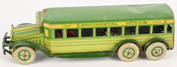 STRAUSS TIN WINDUP CONTINENTAL FLYER BUS