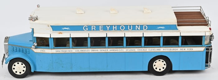 FOLK ART GREYHOUND BUS