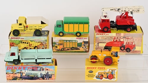 5- VINTAGE DINKY TOYS w/ BOXES