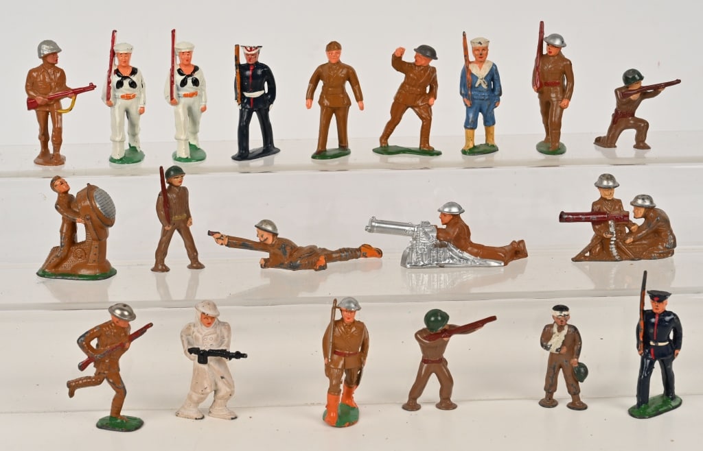 20- BARCLAY & MORE LEAD SOLDIERS: Great lot of lead Soldiers. All original condition. Some hard to find variations. Excellent