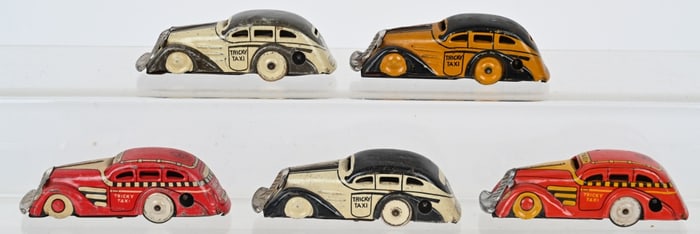 5- MARX TIN WINDUP TRICKY TAXIS