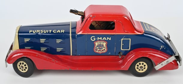 MARX TIN WINDUP G-MAN PURSUIT CAR