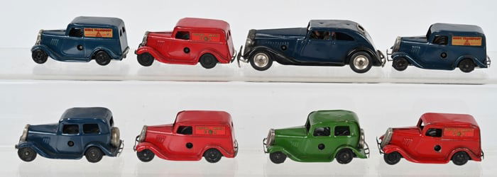 8- MINIC TIN WINDUP AUTOS