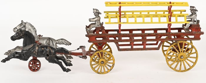 KENTON CAST IRON FIRE LADDER WAGON