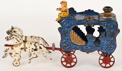 HUBLEY CAST IRON ROYAL CIRCUS CALLIOPE WAGON