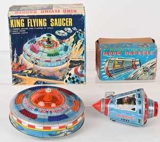 2- JAPAN TIN SPACE TOYS w/ BOXES