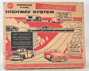 GILBERT #19085 AUTO RAMA HIGHWAY SYSTEM w/ BOX