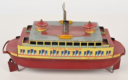 PRE WAR JAPAN CK TIN WINDUP HENDRIK HUDSON FERRY