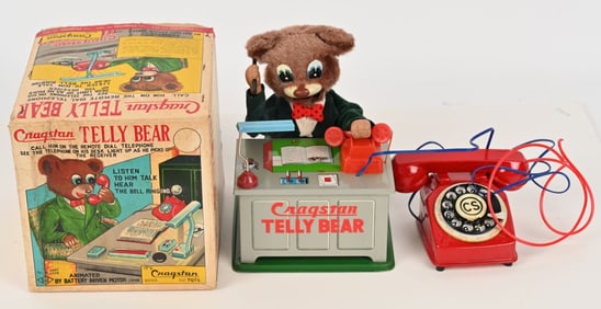 JAPAN BATTERY OP TELLY BEAR w/ BOX