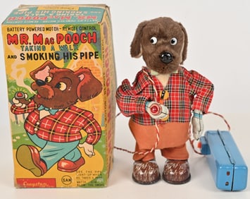 JAPAN BATTERY OP MR POOCH SMOKING PIPE w/ BOX