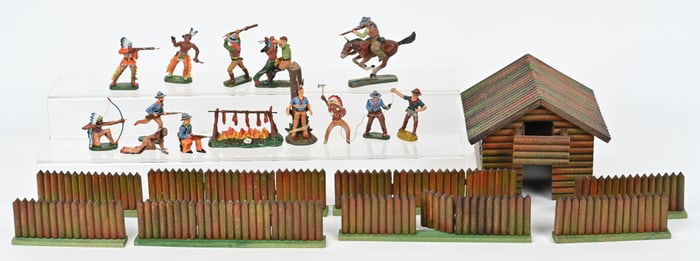 ELASTOLIN COWBOY & INDIANS