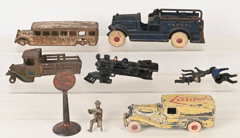 LOT OF CAST IRON TOYS