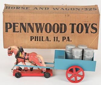 PENNWOOD HORSE DRAWN MILK WAGON w/ BOX