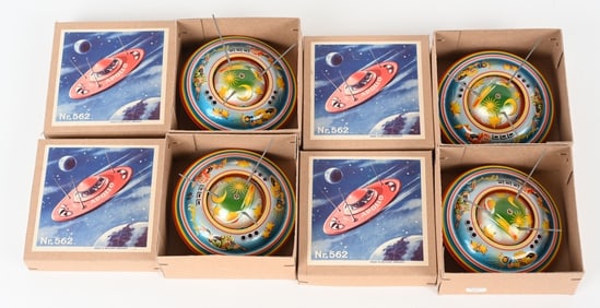 4- W GERMANY TIN FRICTION APOLLO SPACE SHIPS MIB