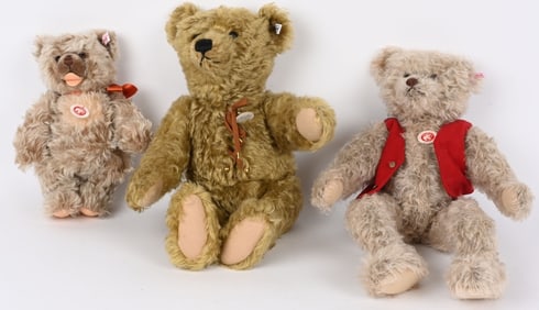 3- LIMITED EDITION STEIFF TEDDY BEARS
