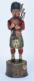 GERMAN HAND-PAINTYED WINDUP SCOTSMAN w/ BAGPIPES