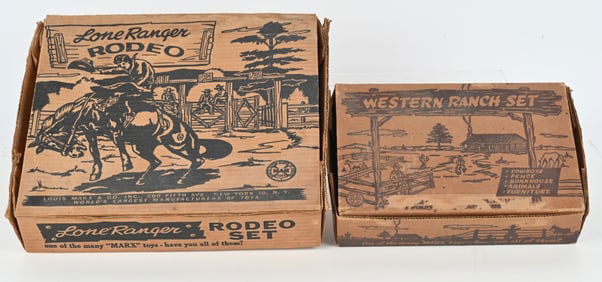 MARX LONE RANGER & WESTERN RANCH PLAYSETS