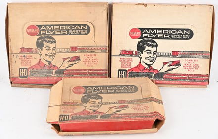 2- AMERICAN FLYER HO TRAIN SETS w/ BOX