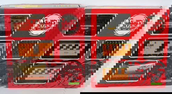 2- LGB LEHMANN TRAIN SETS, 20701DC & 20512: Lot of 2 LGB Lehmann trains sets with original boxes. 22" by 20" Excellent