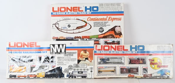 3- LIONEL HO TRAIN SET w/ BOXES