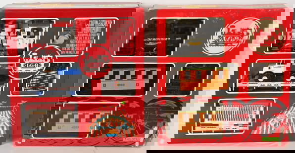 2- LGB LEHMANN TRAIN SETS, 21988US & 20701DC: Lot of 2 LGB Lehmann trains sets with original boxes. 22" by 20" Excellent