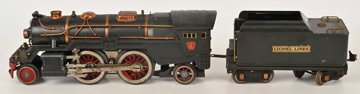 LIONEL PREWAR STD GA 385E LOCOMOTIVE & TENDER