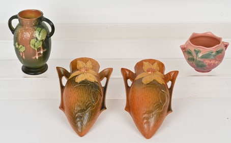 4- ROSEVILLE POTTERY VASES