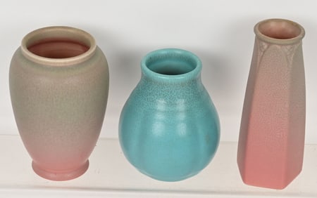 3- ROOKWOOD POTTERY VASES